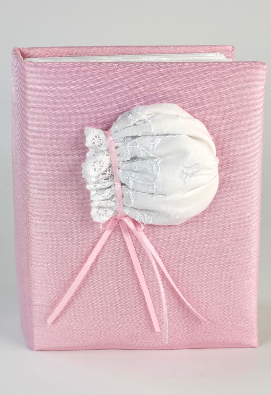 Small Hardbound Photo Album In Swiss Batiste Dress On Shantung