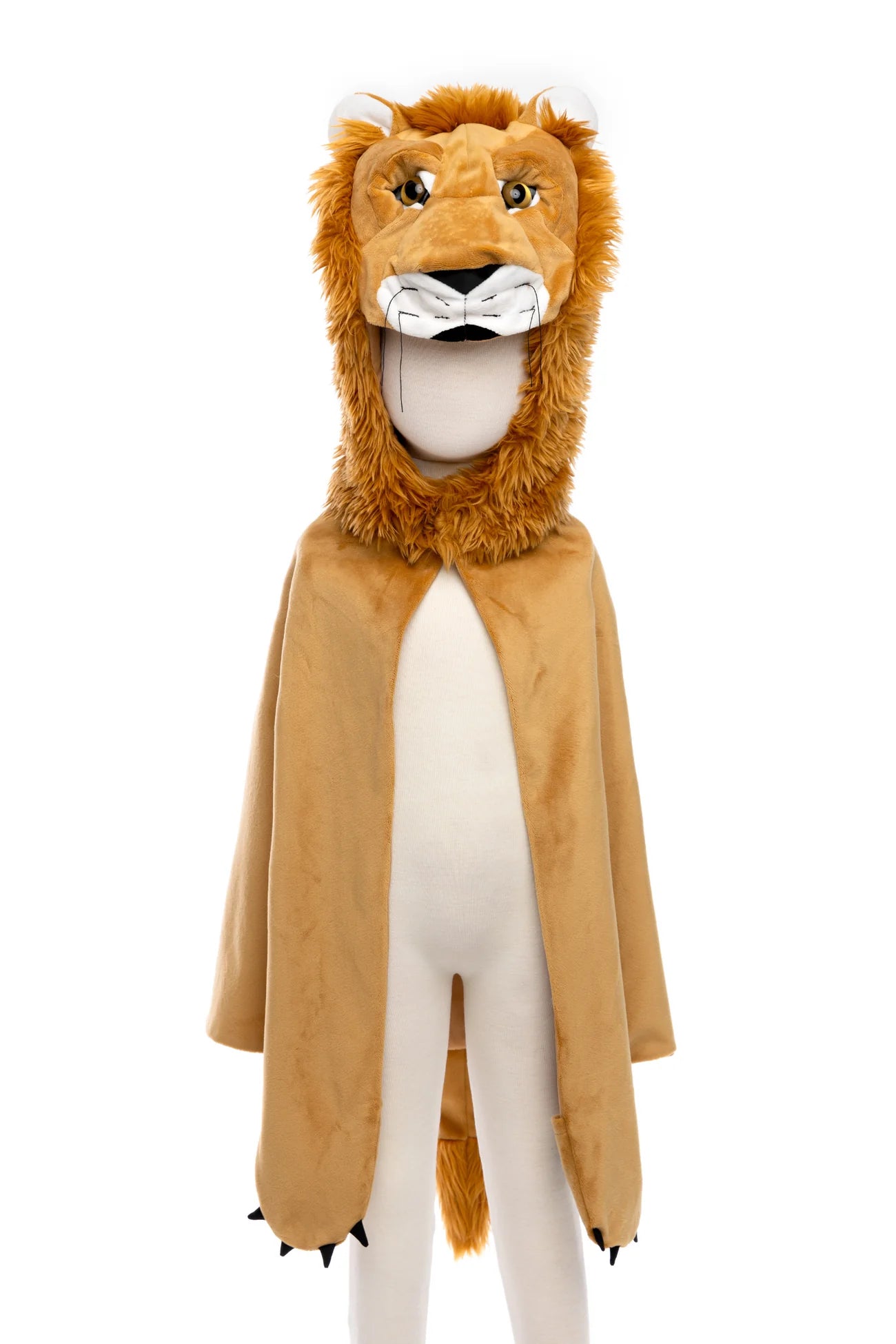 Get ready to rule the jungle in our Woodland Storybook Lion Cape. Little lions will love this soft and cuddly cape complete with lion hood and built-in-paws.