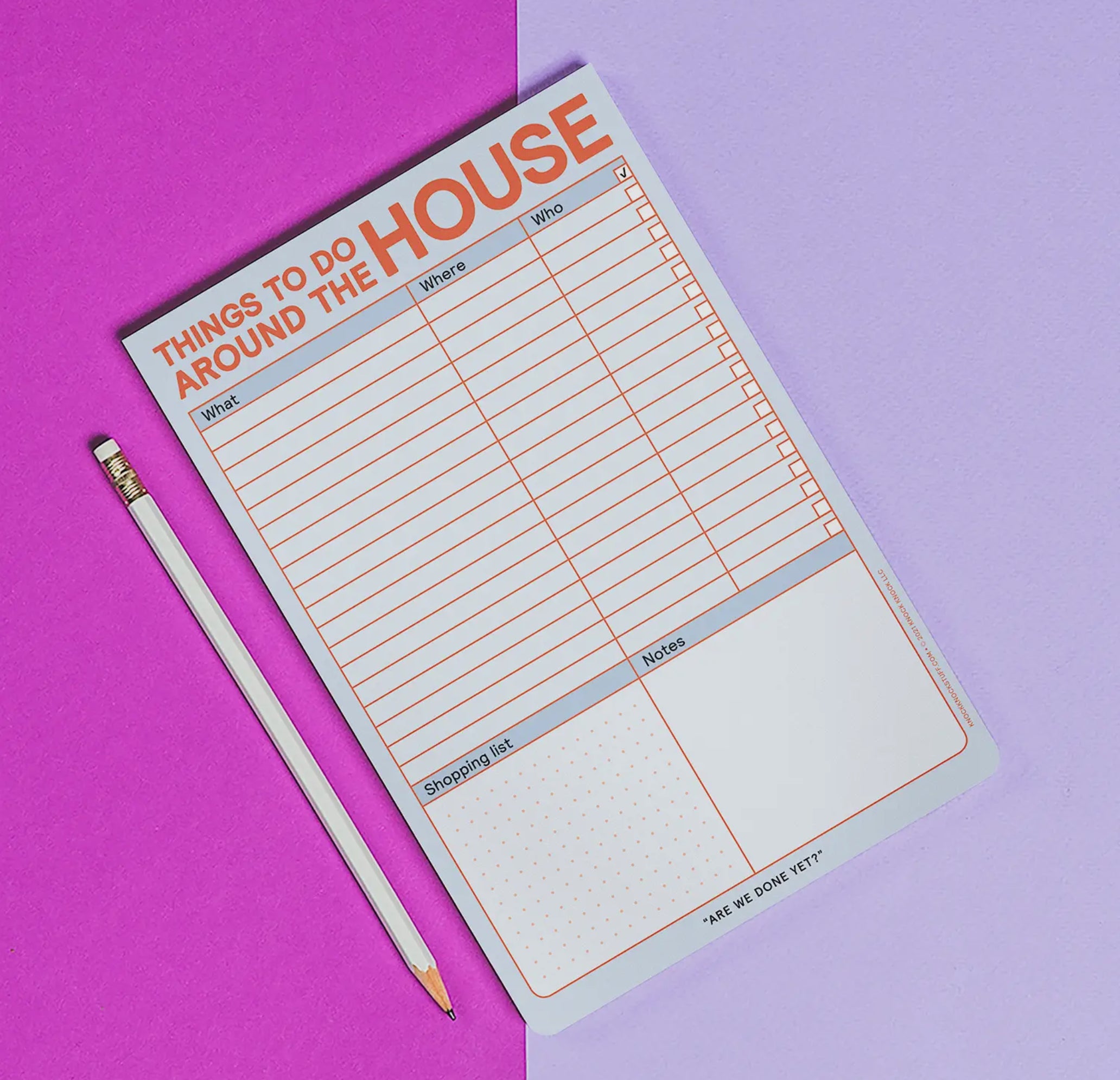 The old-school “honey-do list” has worn out its welcome. What if you do your own repairs? Or share them with your honey? What if the whole family loves home improvement? This worker-neutral list will assure that no fix goes unattended.