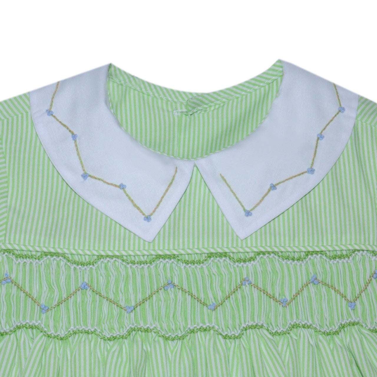 Thomas Lime Green Smocked Bubble