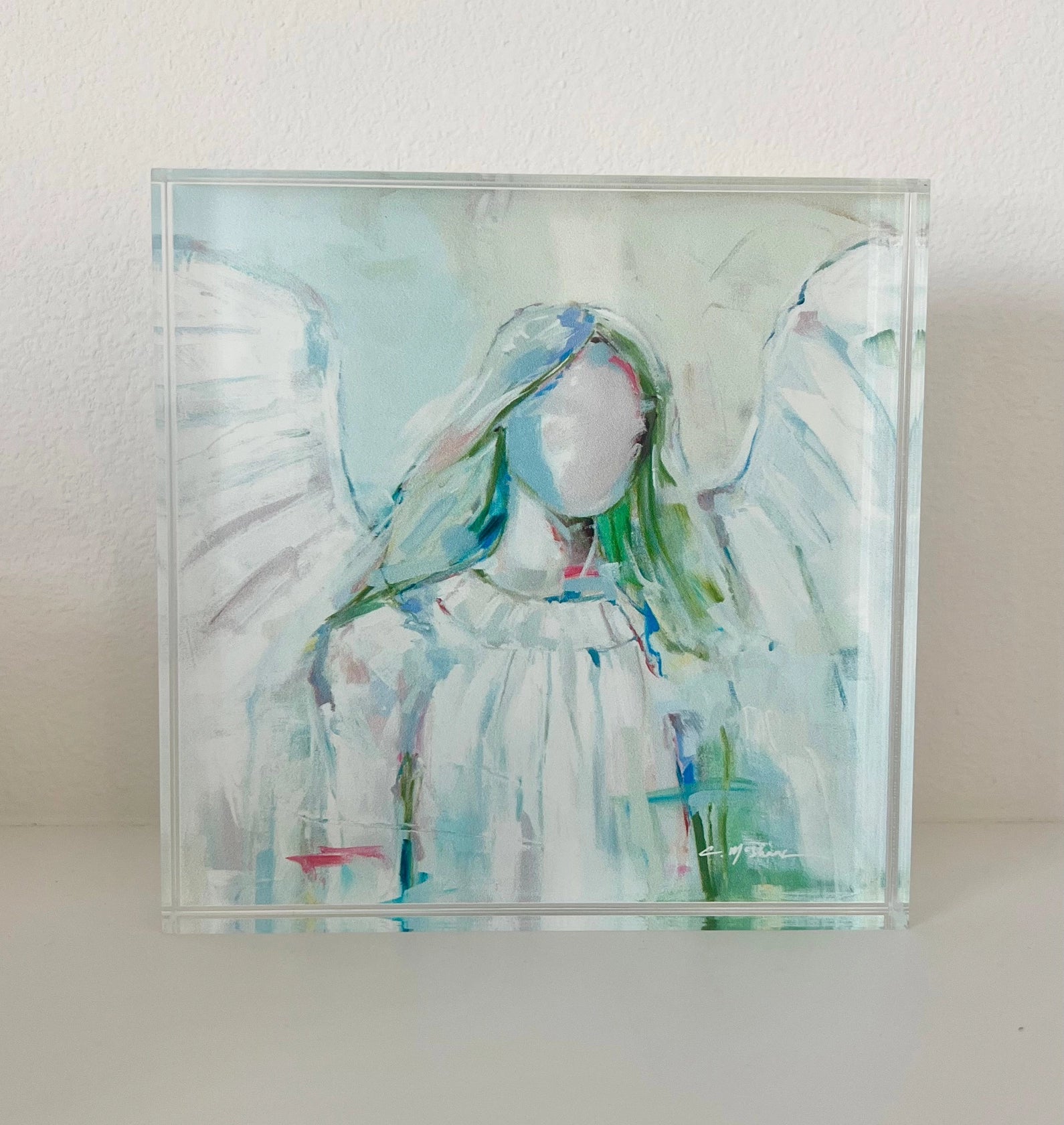 "To Protect You" Angel Acrylic Shelfie