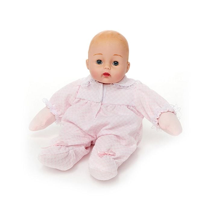 Huggums® Pink Check Baby Doll, Light Skin Tone