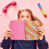 Bring on the good vibes and a splash of color with the Rainbow Tie Dye Popper Journal by Iscream. Perfect for teens and young girls, this journal features 120 lined sheets and measures 5 3/4" w x 7" h. Express yourself with style and positivity!