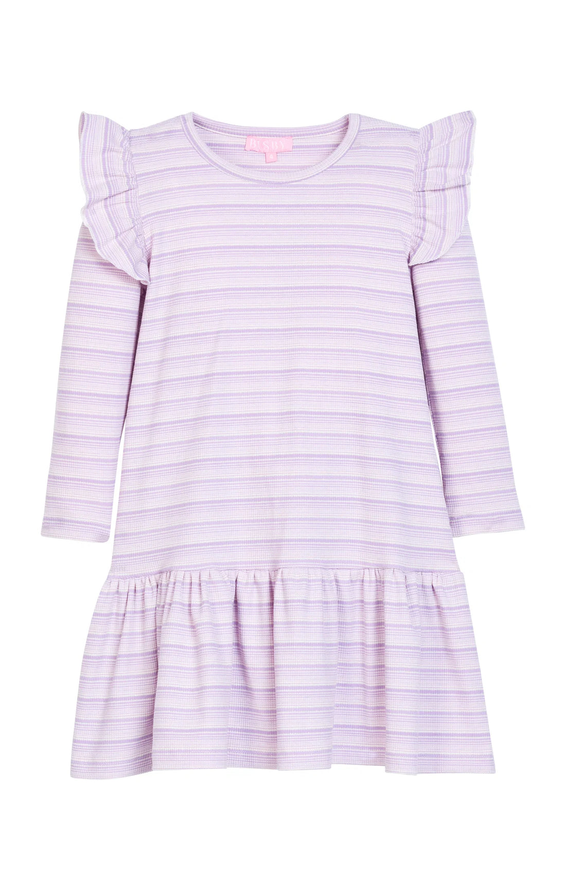 Sadie T-Shirt Dress - Lavender Sparkle Stripe