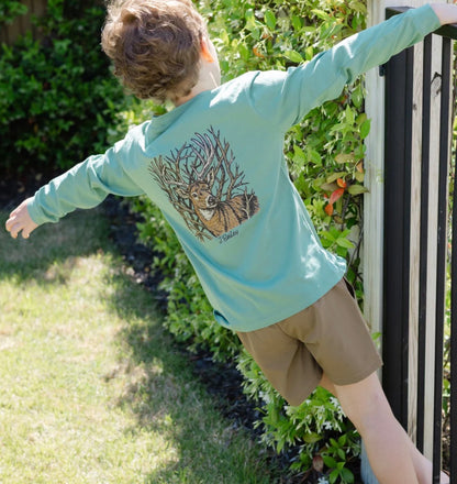 Long Sleeve Logo Tee, Sage Buck
