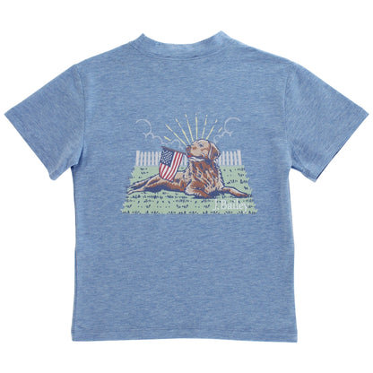 Flag and Retriever Logo Tee