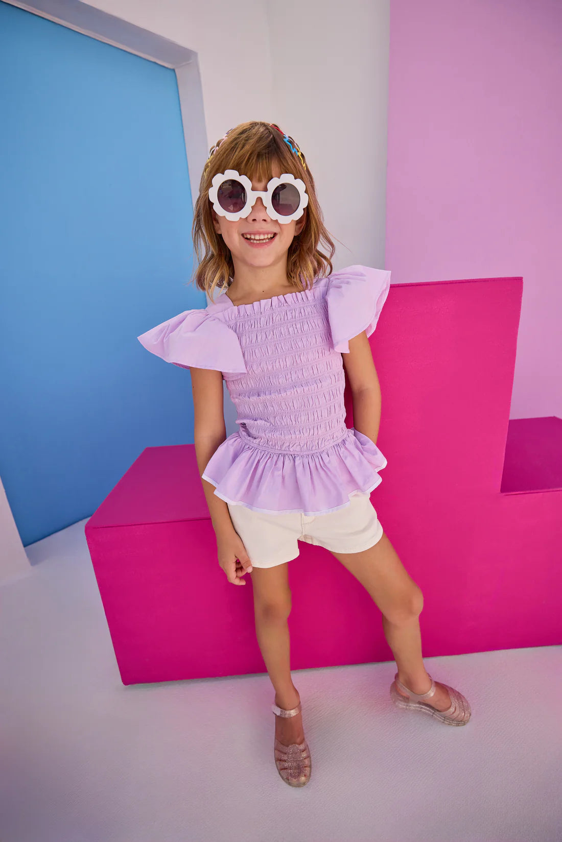 Denim Shorts - Ivory Denim