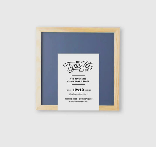 12x12 Navy Blue Magnetic Chalkboard

Featuring a durable metal surface and solid wood frame, they're perfect alone or paired with our magnetic letters!