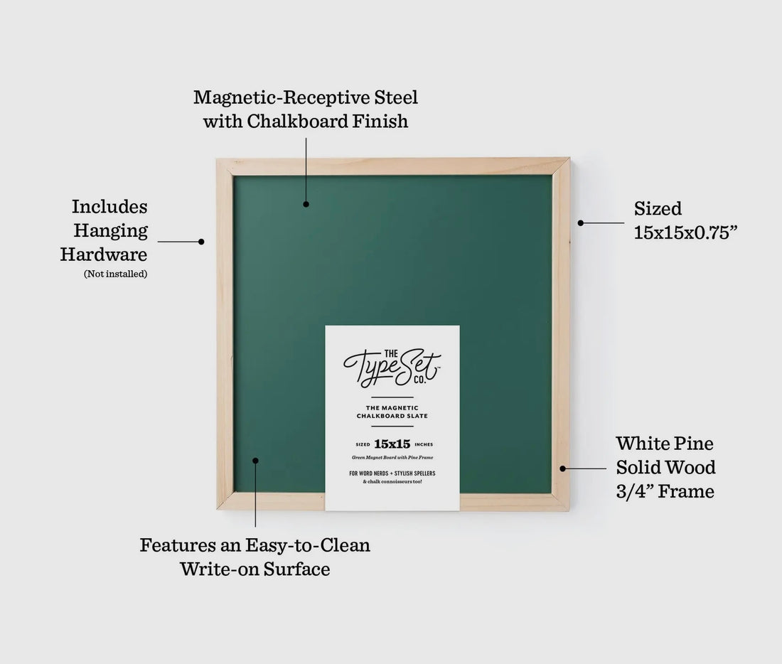 15x15 Green Magnetic Chalkboard

Featuring a durable metal surface and solid wood frame, they&