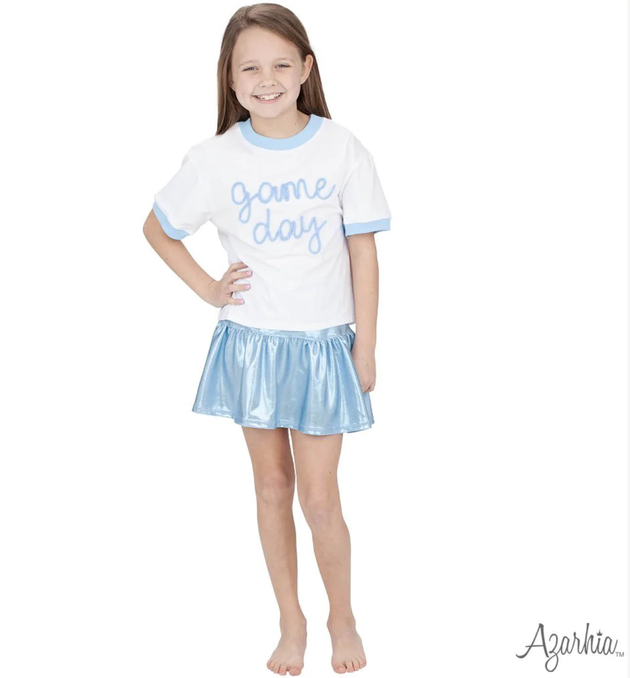 Tinsel Game Day Ringer Boxy Top