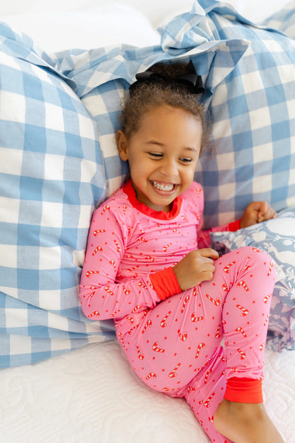 Pink Candy Cane Pajama Set