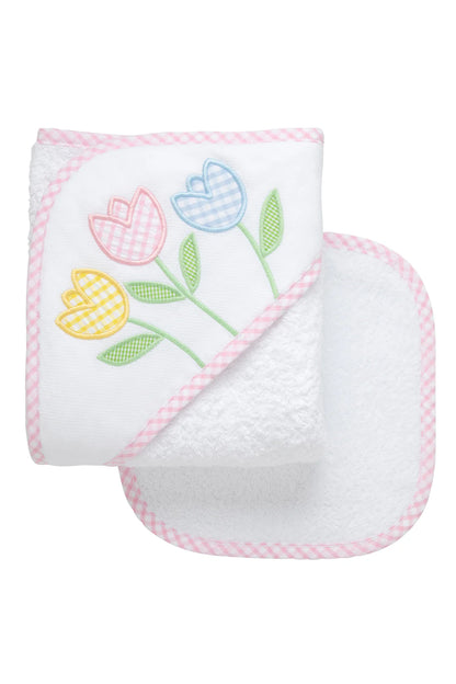 Tulip Baby Hooded Towel &amp; Washcloth Set