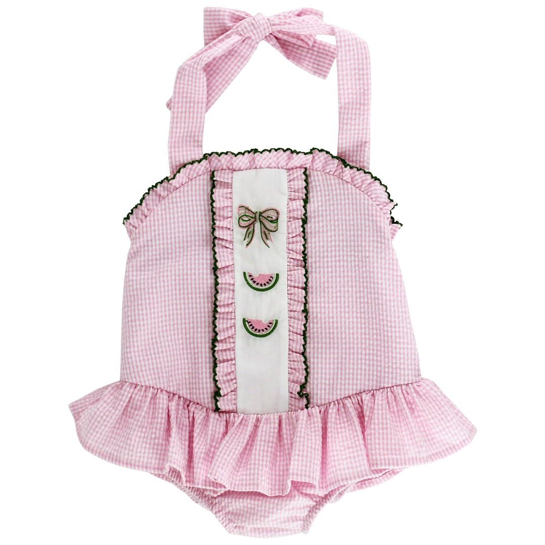 Summer Slice Seersucker Swimsuit
