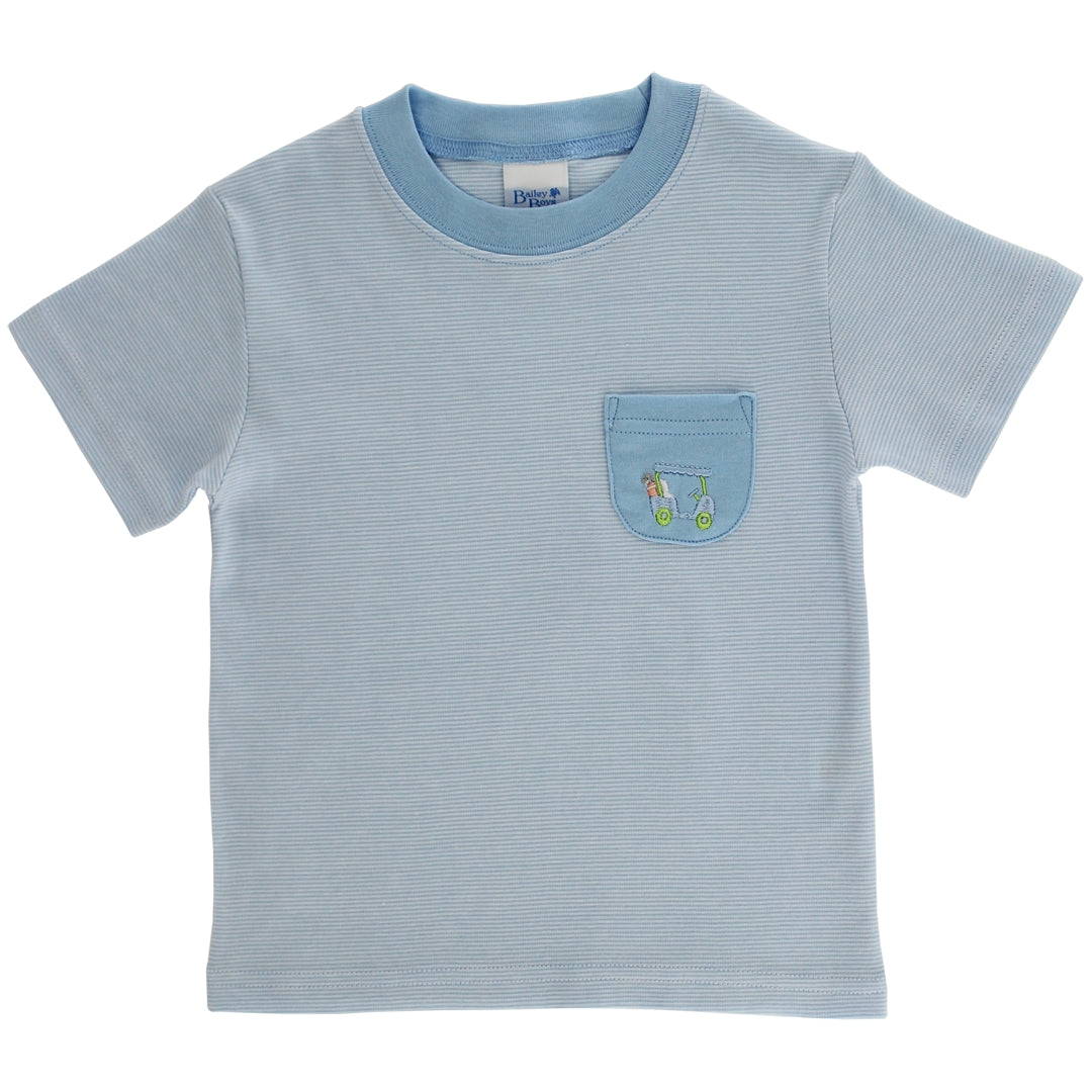 Blue Golf Pocket Tee