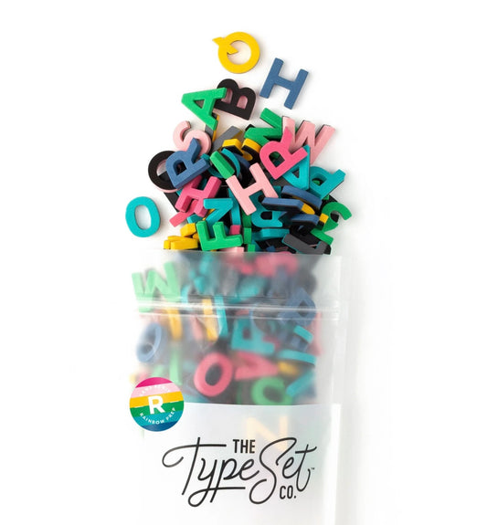 1" 200 pc Rainbow Prep Magnetic Letters & Numbers
