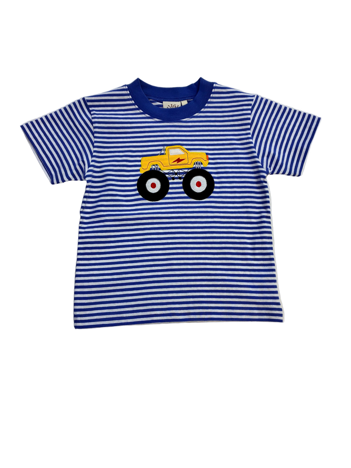 Monster Truck Blue Stripe Top