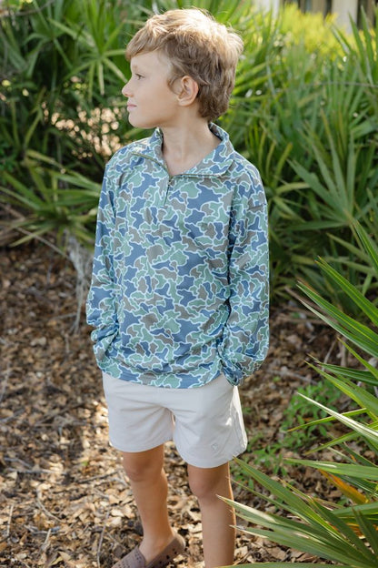 Performance Half Zip - Green Camo
