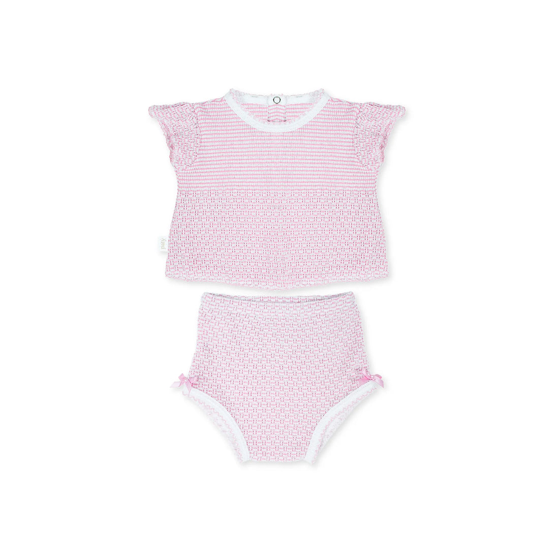 Pink 2 piece Flutter Diaper Set