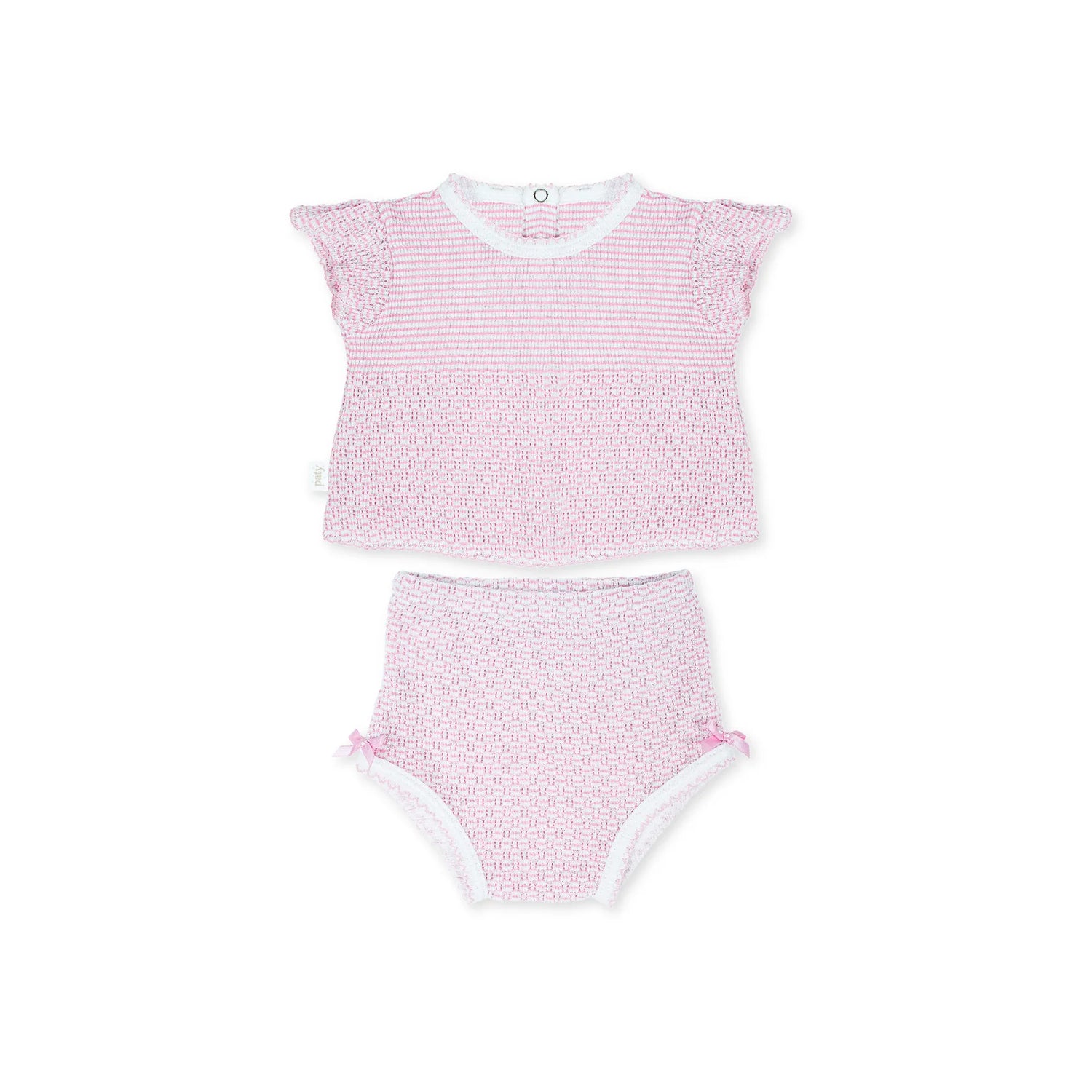 Pink 2 piece Flutter Diaper Set