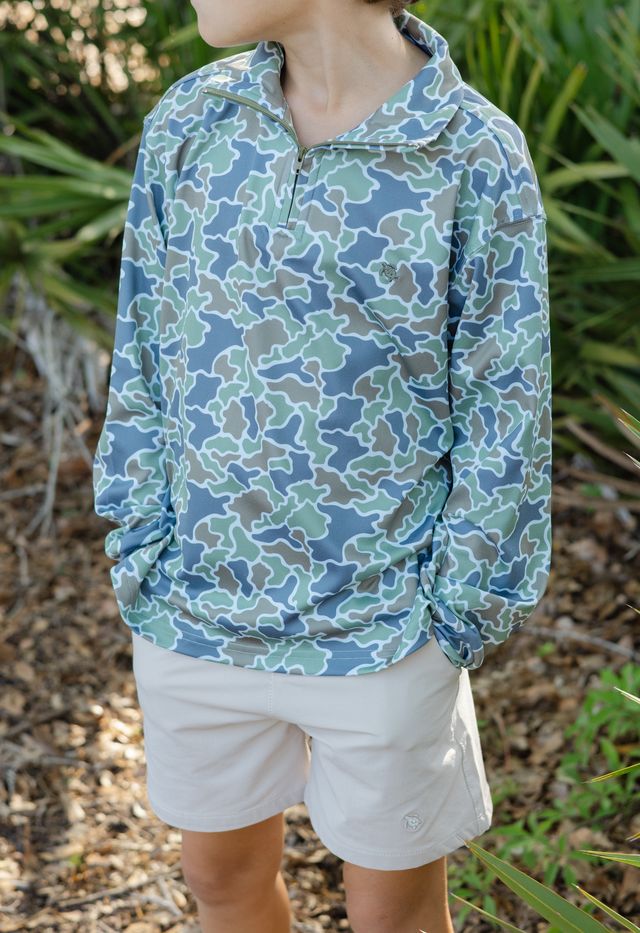 Performance Half Zip - Green Camo