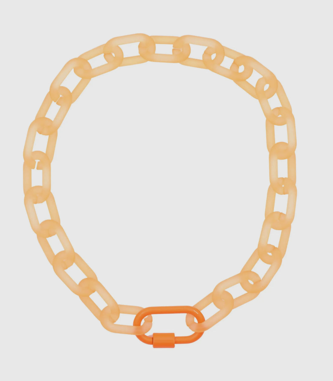 Acrylic Snap Link Necklace w/ Enamel Carabiner Clasp