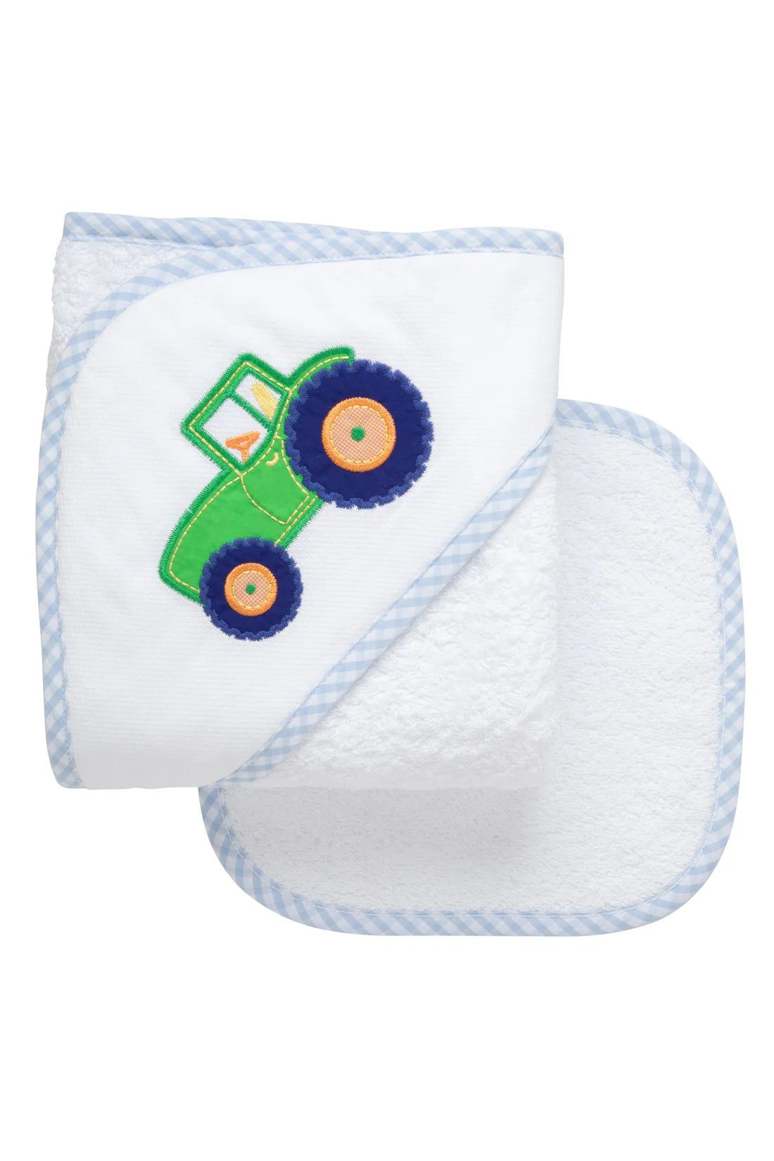 Tractor Baby Hooded Towel &amp; Washcloth Set