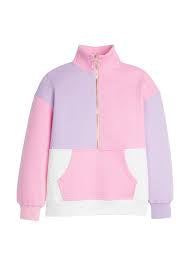 Color Block Pullover - Pink &amp; Lilac