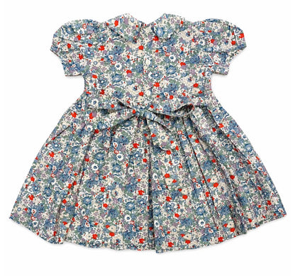 Gianna Blue Floral Smock Dress