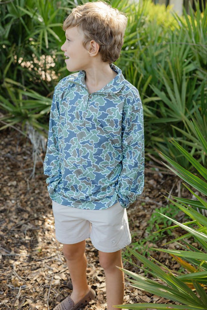 Performance Half Zip - Green Camo