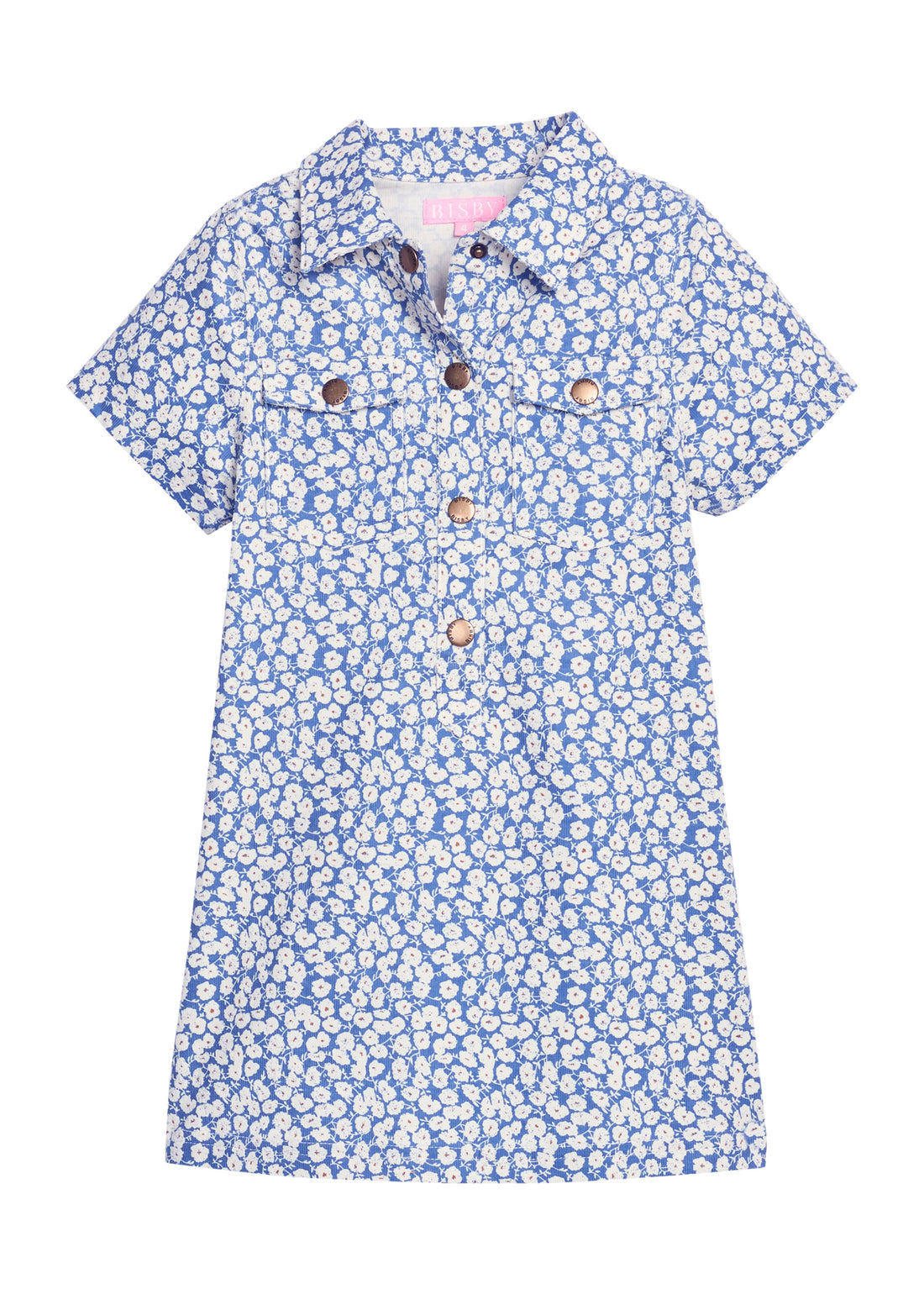 Safari Popover Dress - French Blue Corduroy