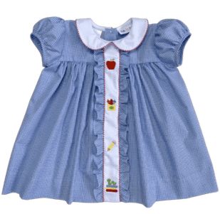 Back to School Light Blue Gingham Dress