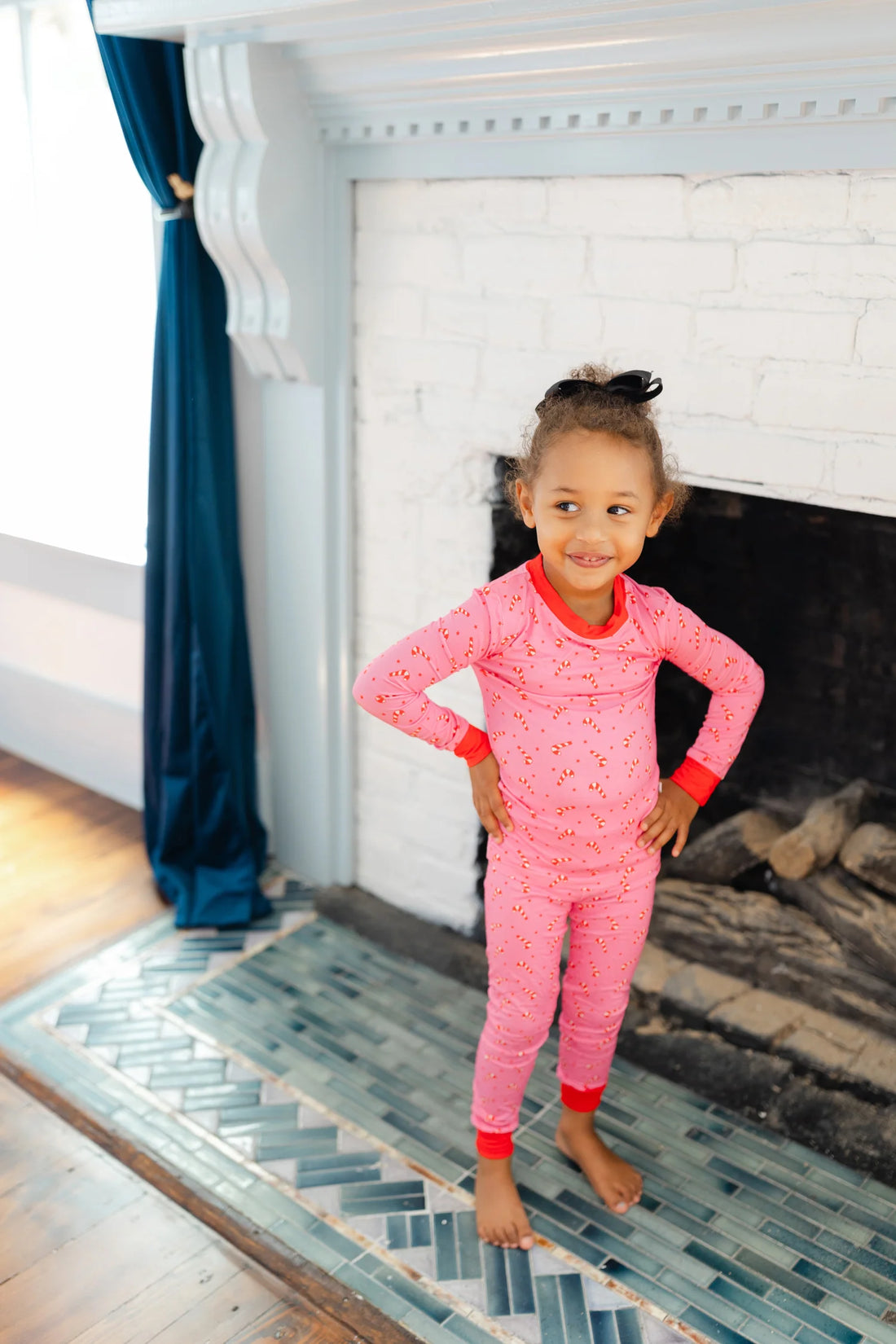 Pink Candy Cane Pajama Set