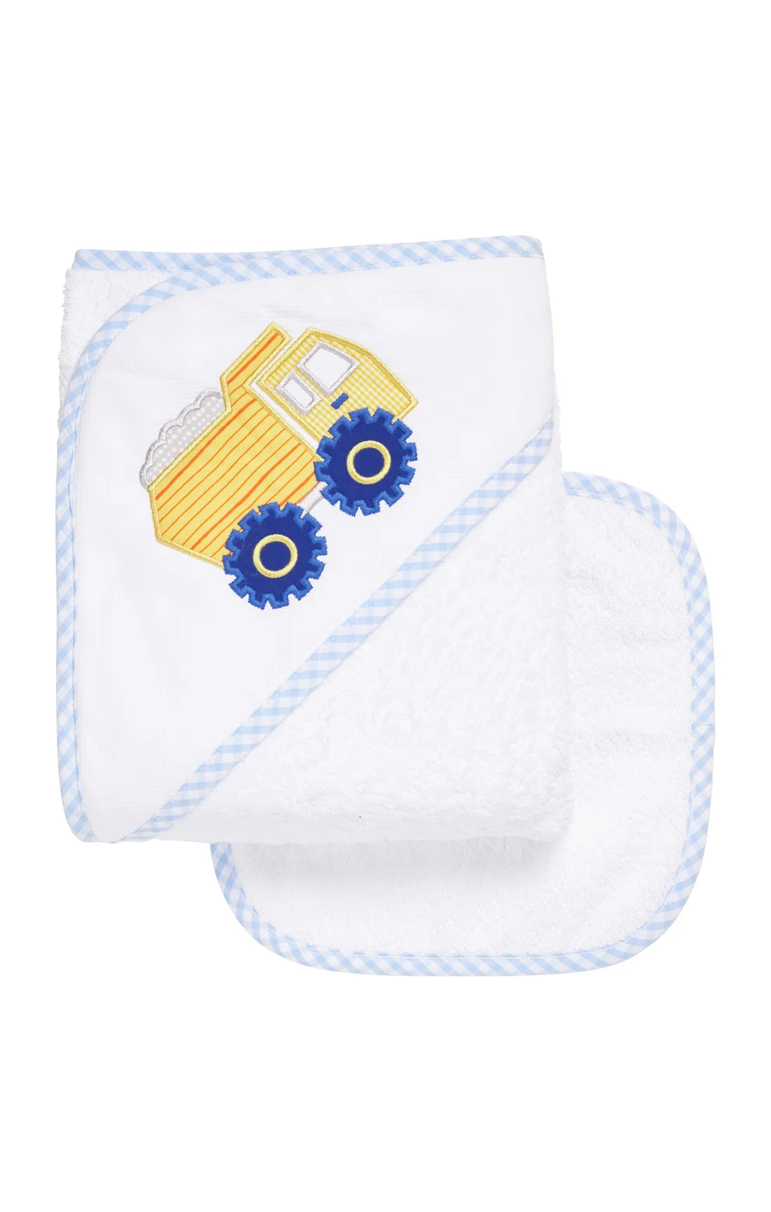 Dump Truck Baby Hooded Towel &amp; Washcloth Set