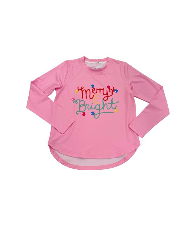 Pink Merry &amp; Bright Long Sleeve Tee