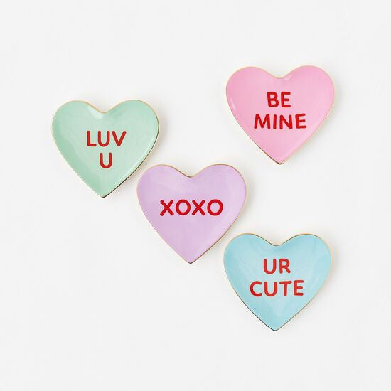 Conversation Heart Candy Plate