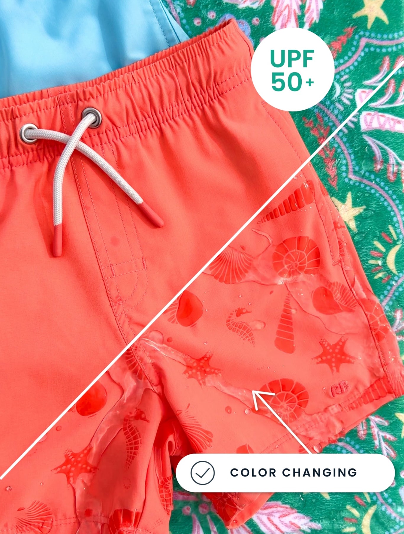 Color Changing Performance Hybrid Swim Trunks