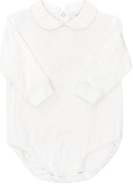 White Knit - Boys Long Sleeve Onesie