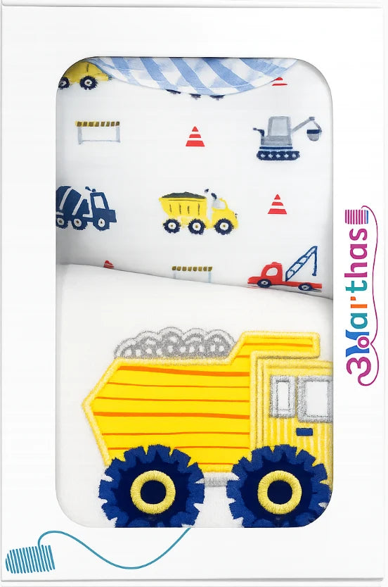 Dump Truck Basic Bib &amp; Burp Boxed Set