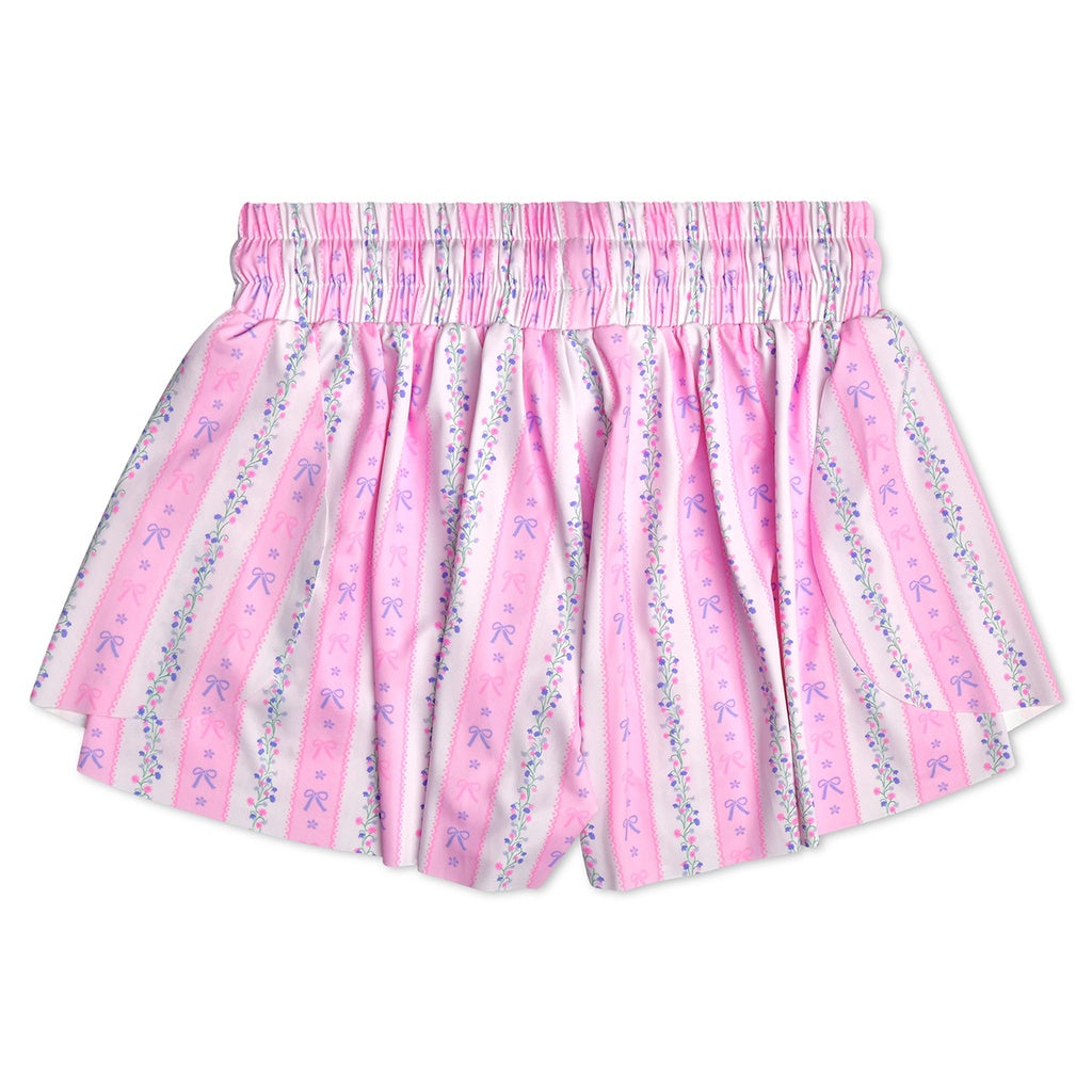 Floral Stripes Butterfly Shorts
