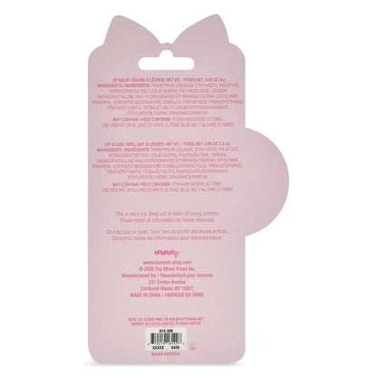 Bow Lip Gloss &amp; Lip Balm Key Chain Set