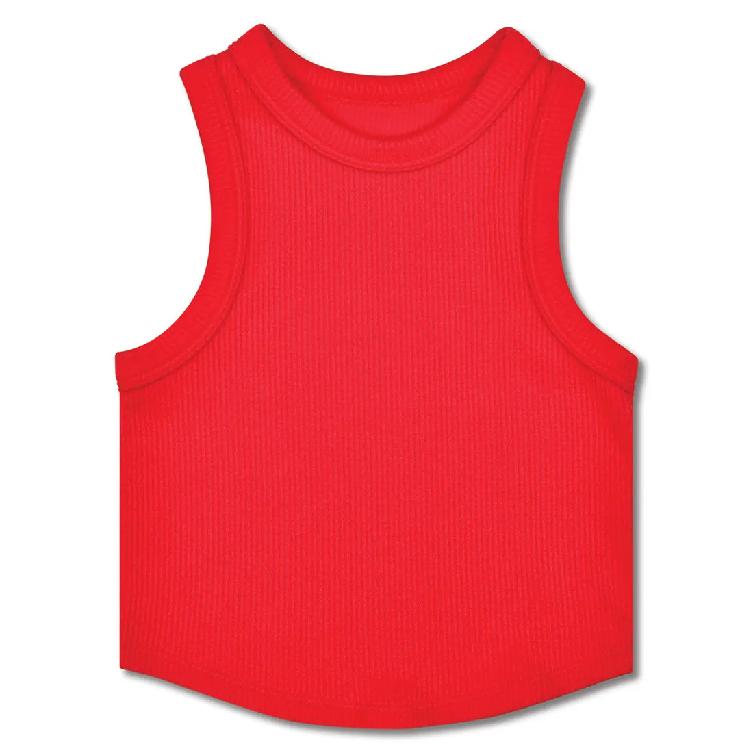 Cherry Red Cropped Racerback Tank