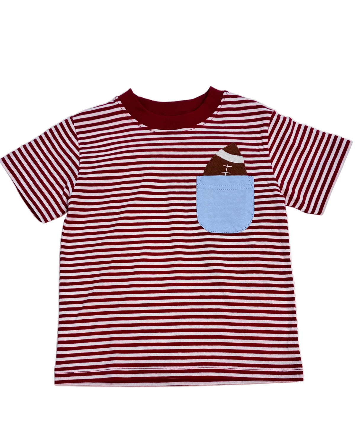 Red Stripe Pocket Football Top