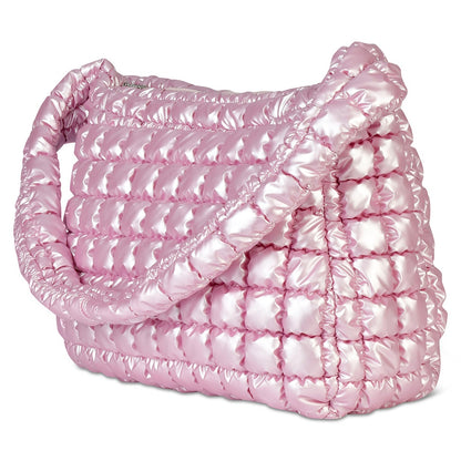 Icy Rose Puffer Overnight Bag
