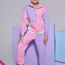 Color Block Joggers - Pink &amp; Lilac