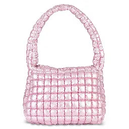 Icy Rose Puffer Overnight Bag