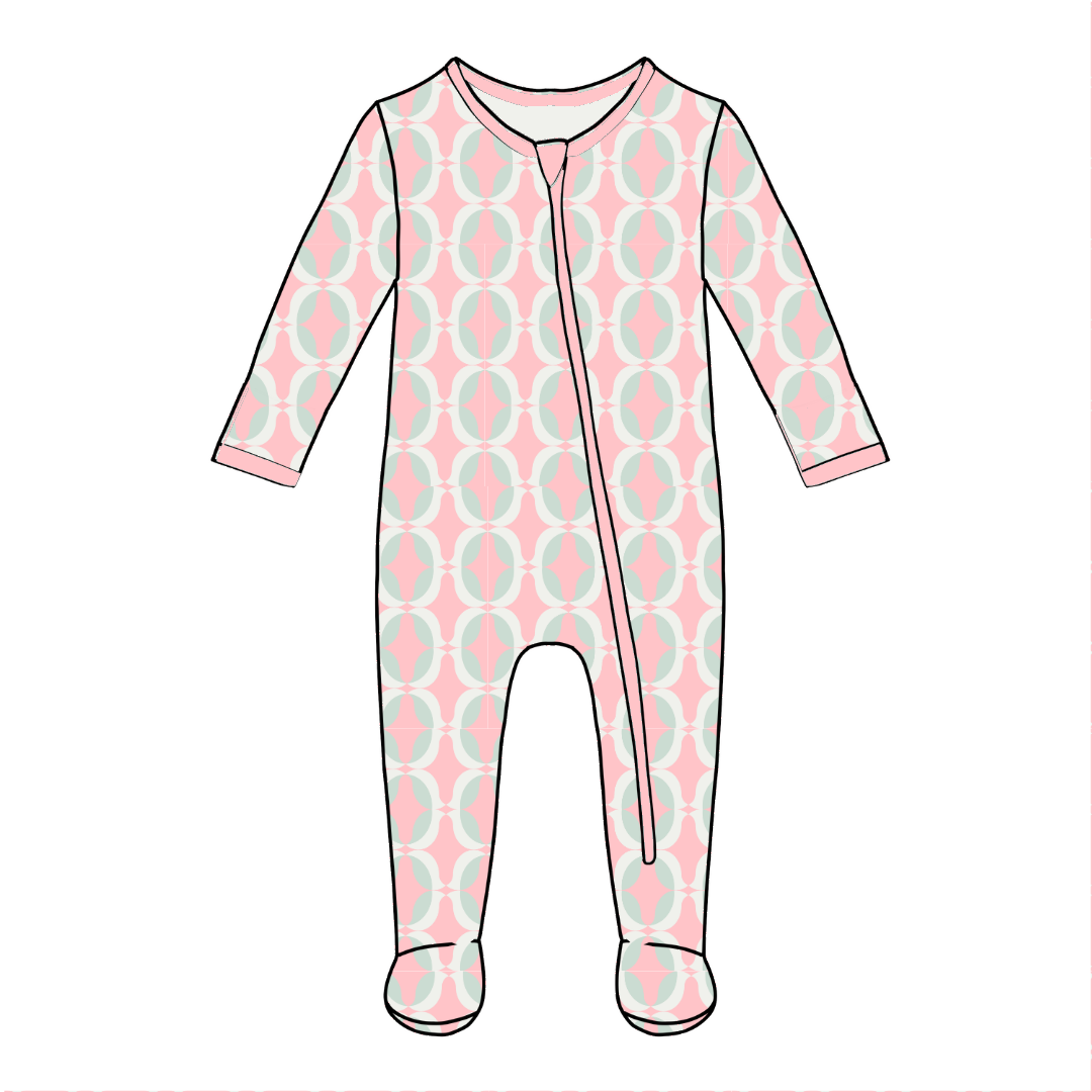 Our classic bamboo romper in a new sweet print!

This is the perfect sleep onesie from 0-24 months! Soft, cozy, and optional foot and hand covering.

SIZE UP for roomy fit - CPSC size compliant.
