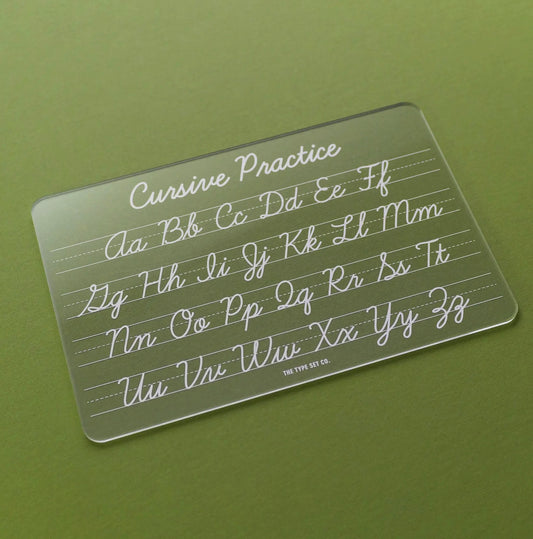 Perfect for ages 7+, our Cursive Tracing Board is designed to help young learners build confidence as they master the art of cursive handwriting. Featuring a full alphabet in uppercase and lowercase cursive, this screen-free practice tool encourages fine motor development, utensil control, and phonics-based learning.

