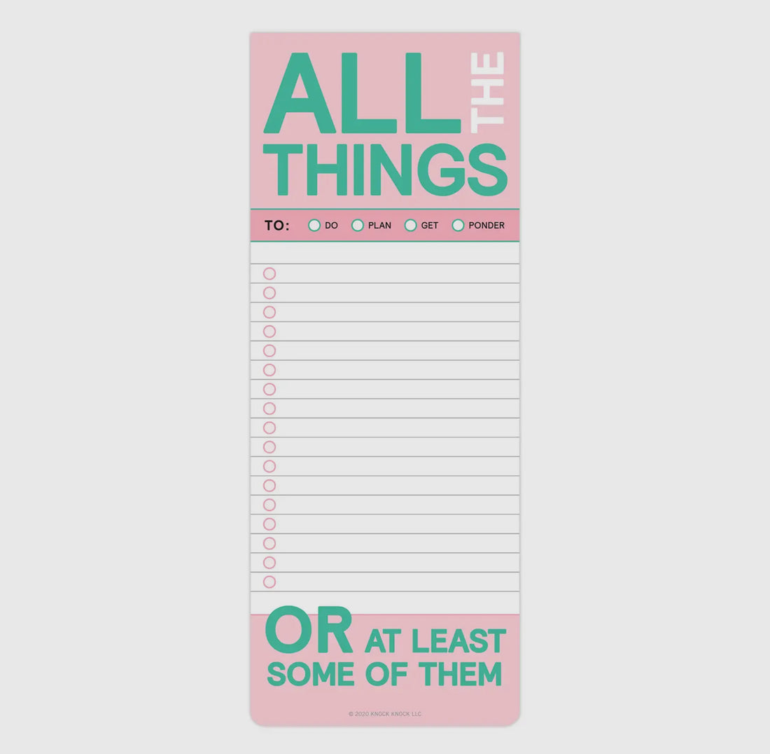 All The Things Make-a-List Pad