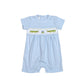 Get ready for some serious dino-mite cuteness with our Alligator Blue Hand Smocked Pima Jon Jon for baby boys! Crafted with care and adorned with a playful hand smocked alligator design, this jon jon is the perfect mix of comfort and charm. Perfect for any occasion, your little one will be the talk of the town!