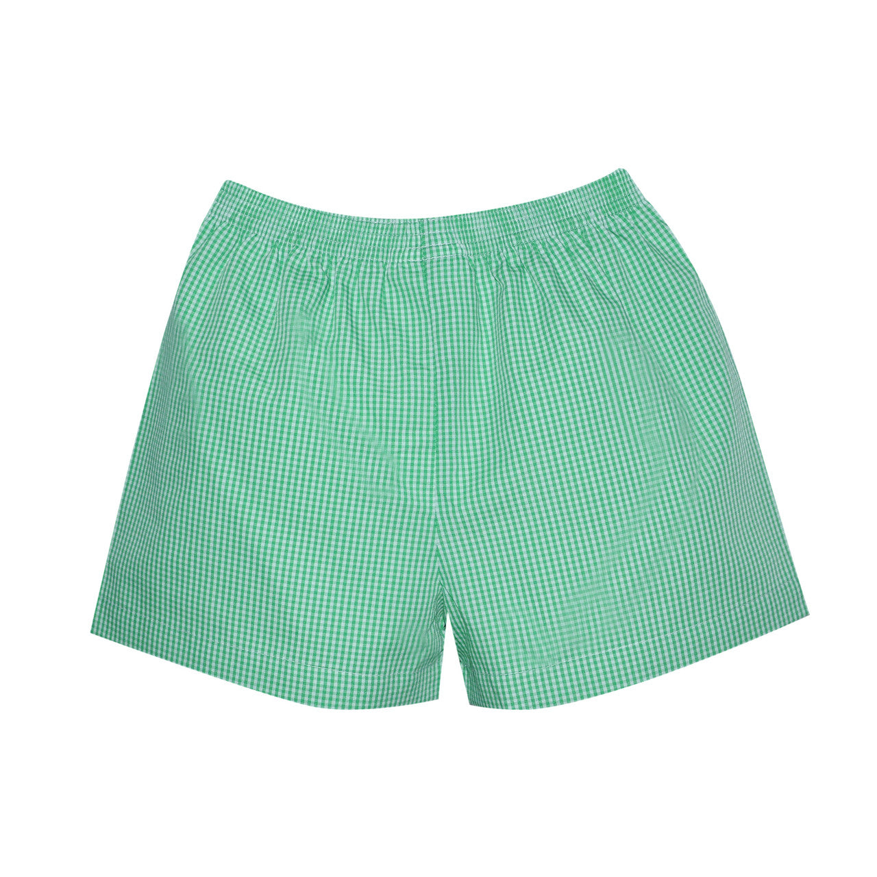 This classic kelly green gingham short will pair well with any coordinating top, and is an essential for your little ones wardrobe.

Elastic waist 
Machine Washable